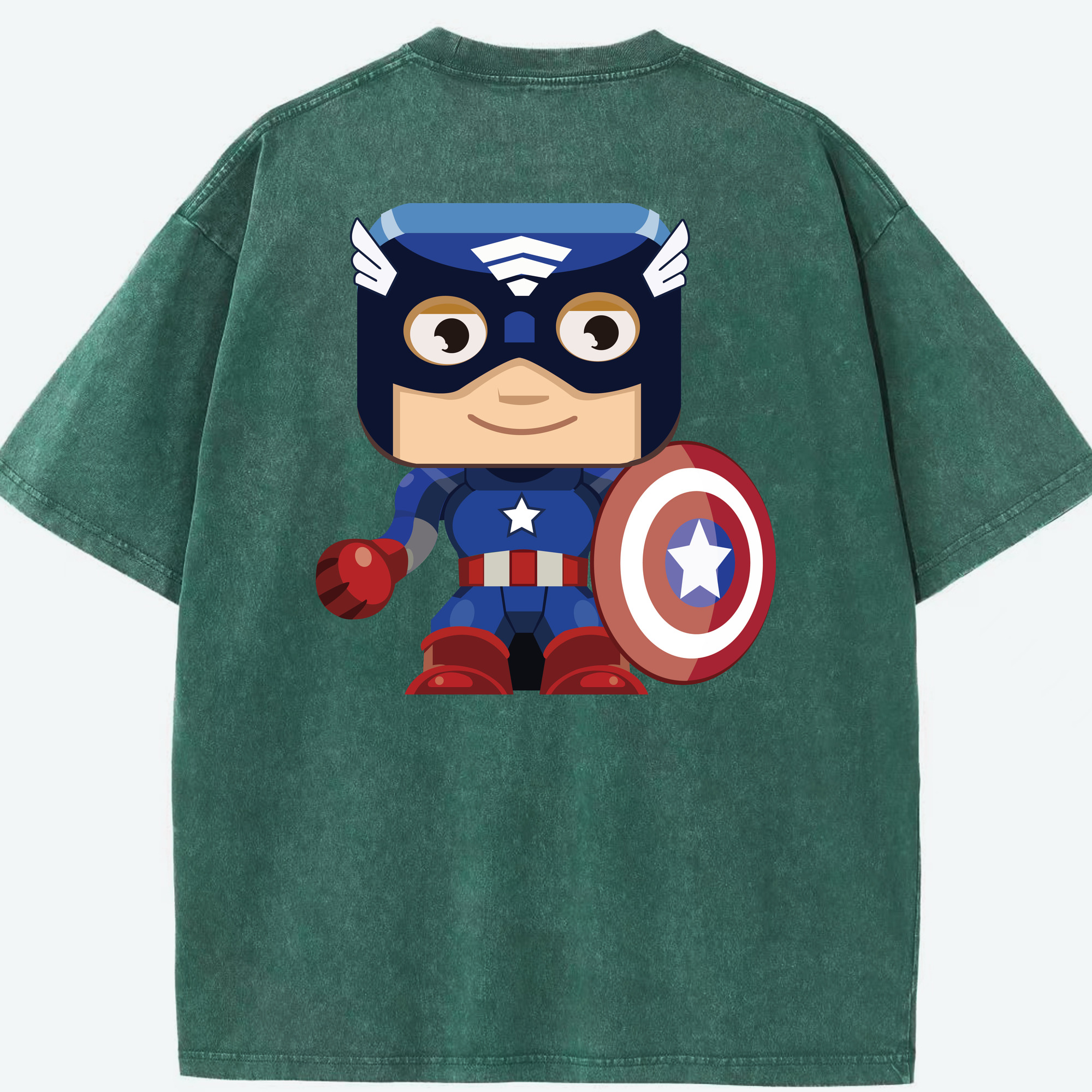 （画像用） アベンジャーズ The Avengers 綿100% ヴィンテージ風 半袖Tシャツ（背面プリント）